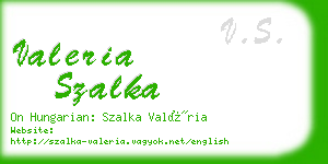 valeria szalka business card